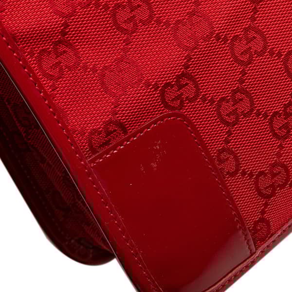 Pre-owned Gucci GG Canvas Handbag Red