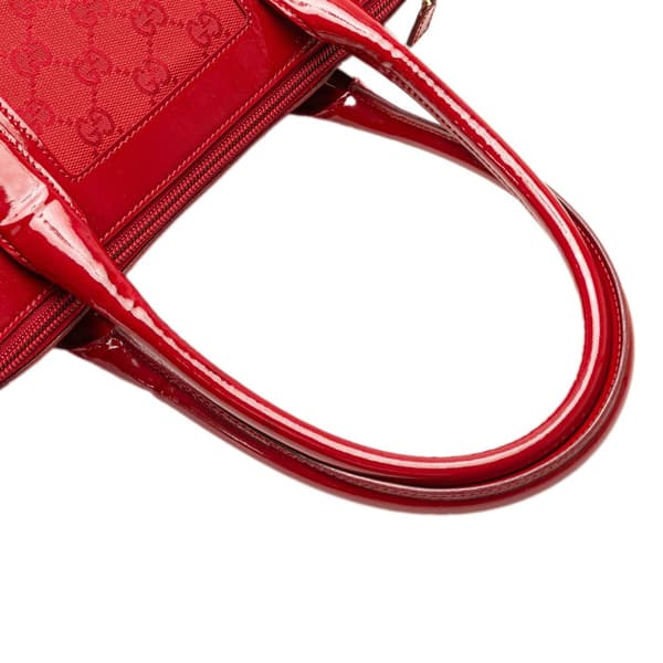 Pre-owned Gucci GG Canvas Handbag Red