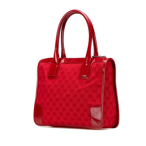 Pre-owned Gucci GG Canvas Handbag Red