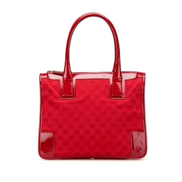 Pre-owned Gucci GG Canvas Handbag Red