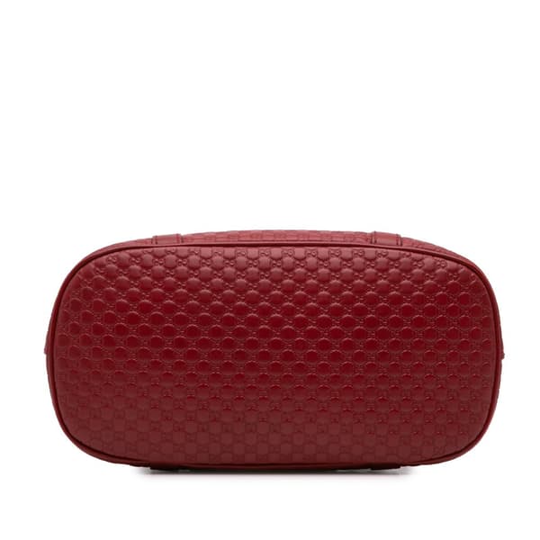 Pre-owned Gucci Medium Microguccissima Dome Satchel Red
