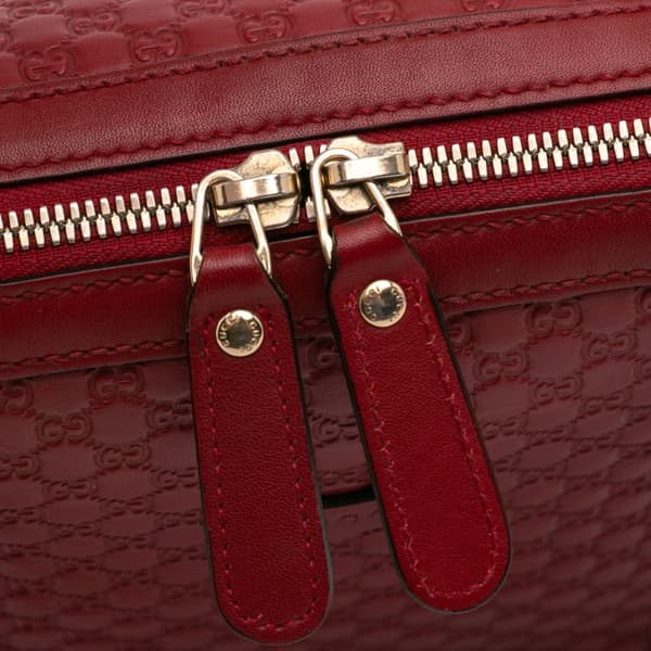 Pre-owned Gucci Medium Microguccissima Dome Satchel Red