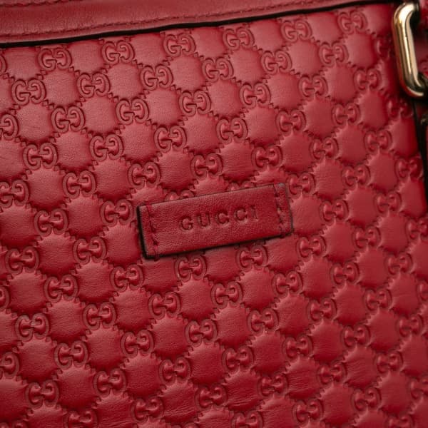 Pre-owned Gucci Medium Microguccissima Dome Satchel Red