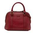 Miniatyrbild 1 av 10: Pre-owned Gucci Medium Microguccissima Dome Satchel Red