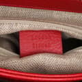 Miniatyrbild 6 av 10: Pre-owned Gucci Small Dollar Calf Interlocking G Satchel Red