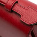 Miniatyrbild 7 av 10: Pre-owned Gucci Small Dollar Calf Interlocking G Satchel Red