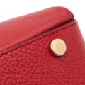 Miniatyrbild 9 av 10: Pre-owned Gucci Small Dollar Calf Interlocking G Satchel Red