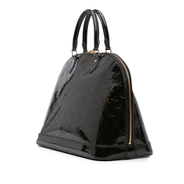 Pre-owned Louis Vuitton Monogram Vernis Alma GM Black
