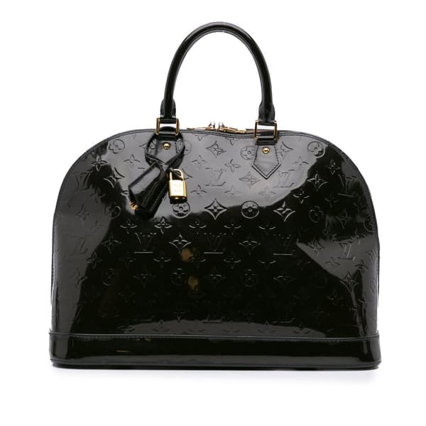 Pre-owned Louis Vuitton Monogram Vernis Alma GM Black