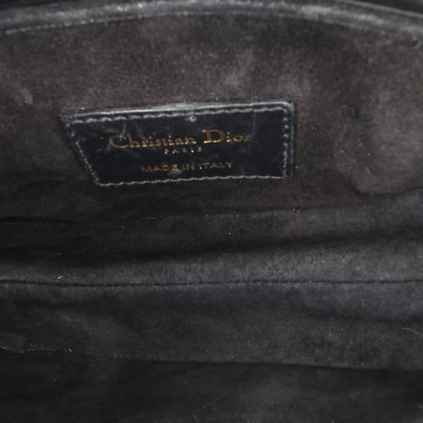 Pre-owned Dior Mini Ultra Matte Calfskin Saddle Bag Black