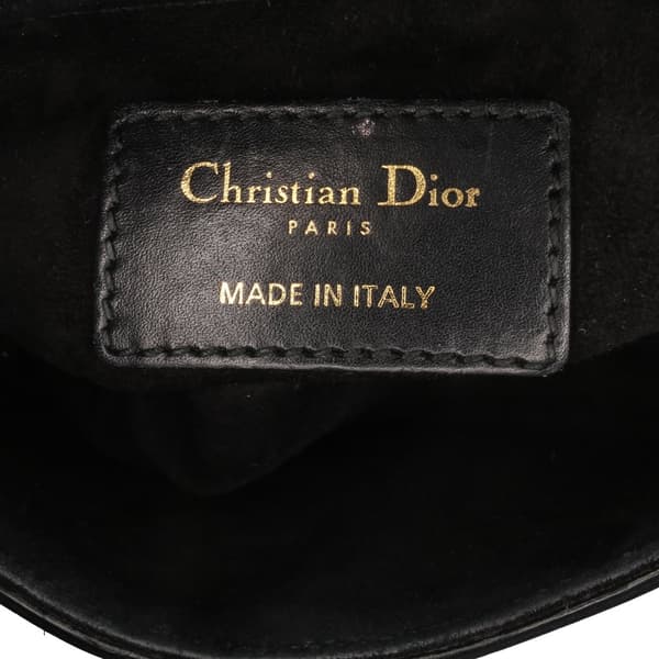 Pre-owned Dior Mini Ultra Matte Calfskin Saddle Bag Black