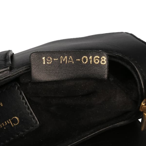 Pre-owned Dior Mini Ultra Matte Calfskin Saddle Bag Black