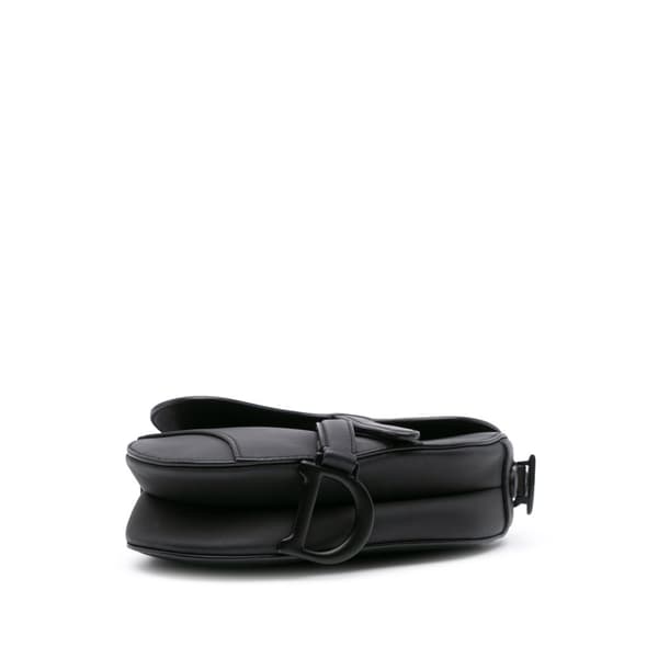 Pre-owned Dior Mini Ultra Matte Calfskin Saddle Black