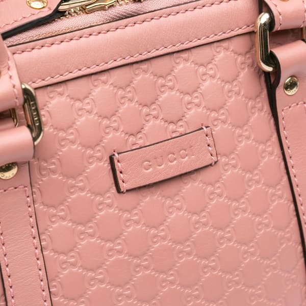 Pre-owned Gucci Mini Microguccissima Dome Satchel Pink