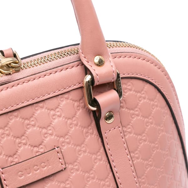 Pre-owned Gucci Mini Microguccissima Dome Satchel Pink