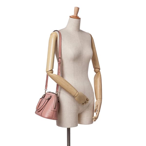 Pre-owned Gucci Mini Microguccissima Dome Satchel Pink