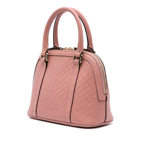 Pre-owned Gucci Mini Microguccissima Dome Satchel Pink