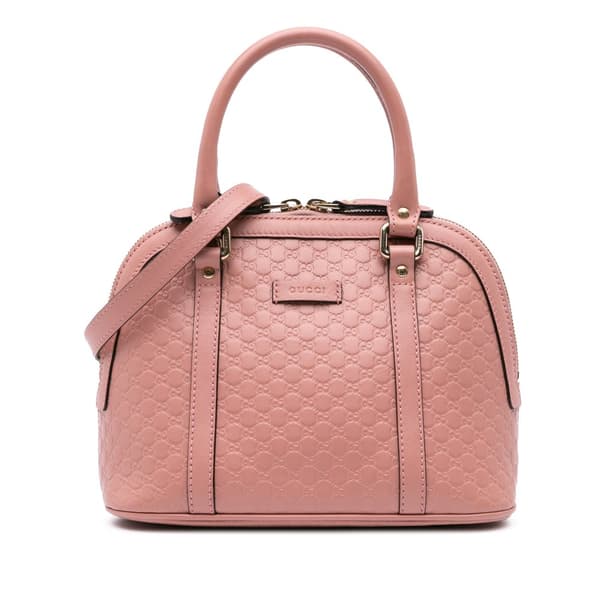 Pre-owned Gucci Mini Microguccissima Dome Satchel Pink
