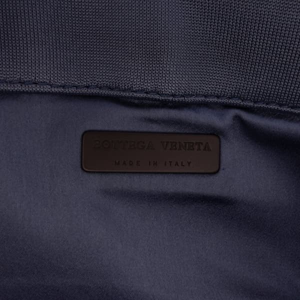 Pre-owned Bottega Veneta Canvas Intrecciato Buckle Flap Handbag Blue