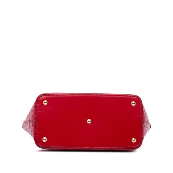 Pre-owned Gucci Small Guccissima Convertible Tote Red