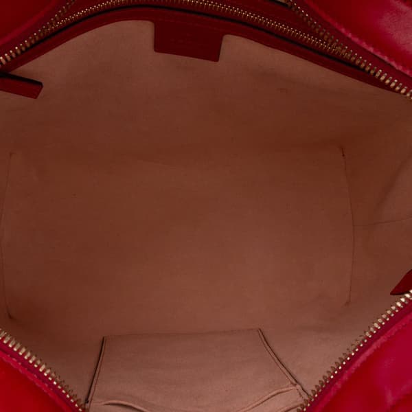 Pre-owned Gucci Small Guccissima Convertible Tote Red