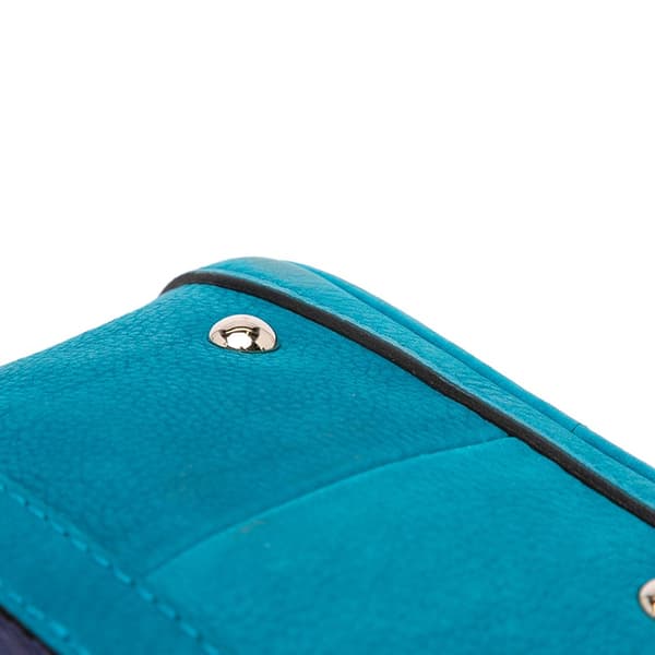 Pre-owned Gucci Nubuck Web Joy Satchel Blue