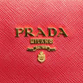 Pikkukuva 5 / 10: Pre-owned Prada Bicolor Soft Calf Trimmed Saffiano Satchel Red