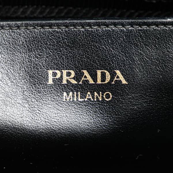 Pre-owned Prada Bicolor Soft Calf Trimmed Saffiano Satchel Red