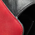 Pikkukuva 9 / 10: Pre-owned Prada Bicolor Soft Calf Trimmed Saffiano Satchel Red