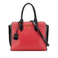 Pikkukuva 1 / 10: Pre-owned Prada Bicolor Soft Calf Trimmed Saffiano Satchel Red