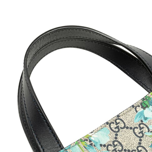 Pre-owned Gucci GG Supreme Blooms Convertible Soft Tote Brown