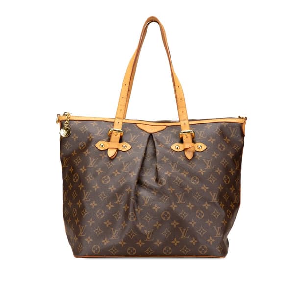 Pre-owned Louis Vuitton Monogram Palermo GM Brown