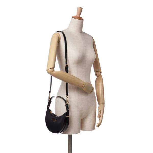 Pre-owned Prada Mini Re-Nylon Arque Bag Black