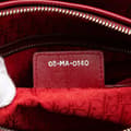 Miniatyrbild 6 av 10: Pre-owned Dior Large Lambskin Cannage Lady Dior Red