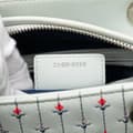 Miniatyrbild 6 av 10: Pre-owned Dior Medium Calfskin Embroidered Flower Lady Dior White