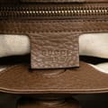 Miniatyrbillede 6 af 10: Pre-owned Gucci Small Calfskin Bamboo Shopper Satchel Brown
