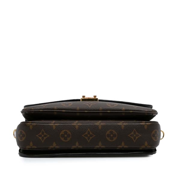 Pre-owned Louis Vuitton Monogram Pochette Metis Brown