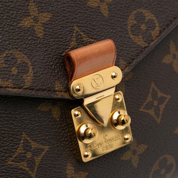 Pre-owned Louis Vuitton Monogram Pochette Metis Brown