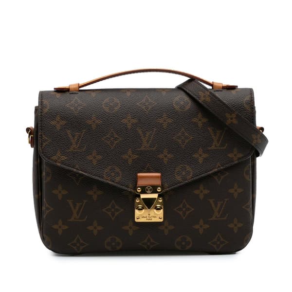 Pre-owned Louis Vuitton Monogram Pochette Metis Brown