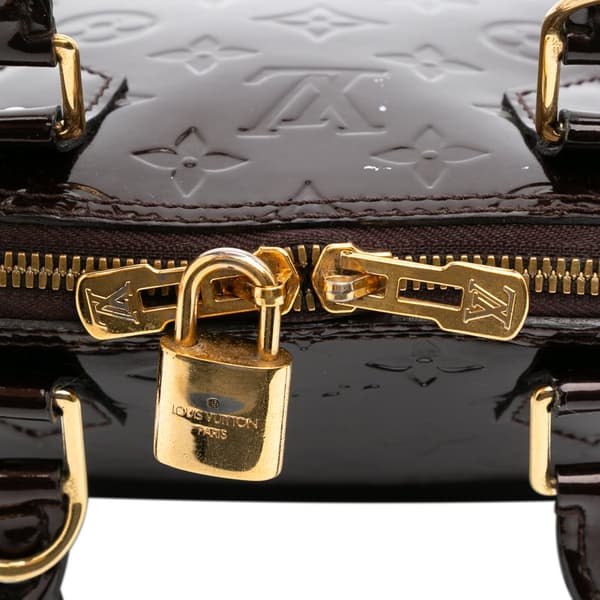 Pre-owned Louis Vuitton Monogram Vernis Alma BB Purple