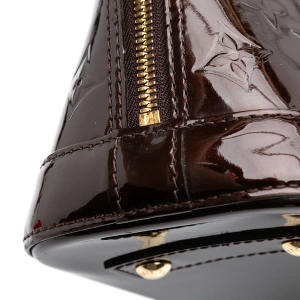 Pre-owned Louis Vuitton Monogram Vernis Alma BB Purple