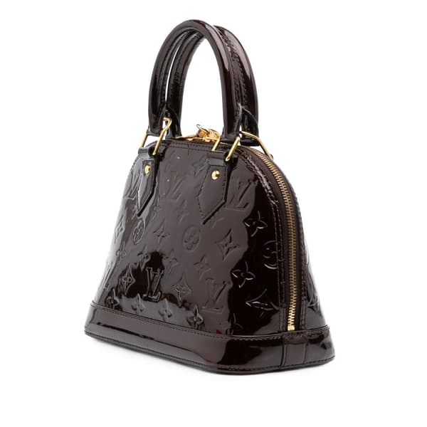 Pre-owned Louis Vuitton Monogram Vernis Alma BB Purple