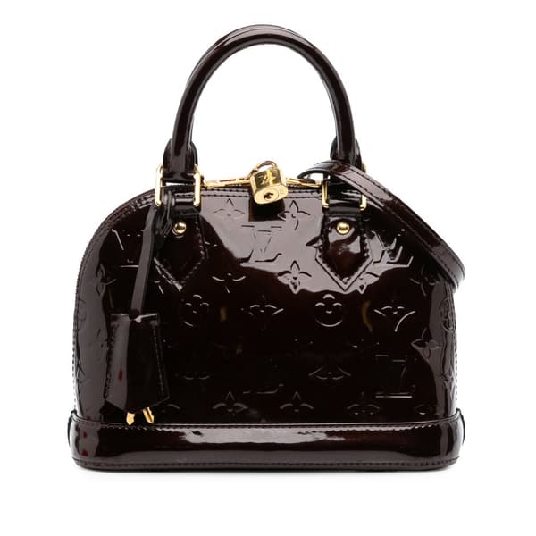 Pre-owned Louis Vuitton Monogram Vernis Alma BB Purple