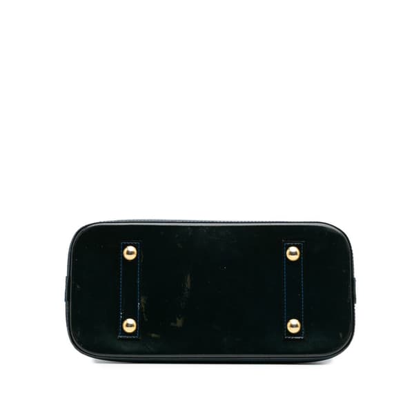 Pre-owned Louis Vuitton Monogram Vernis Alma PM Blue