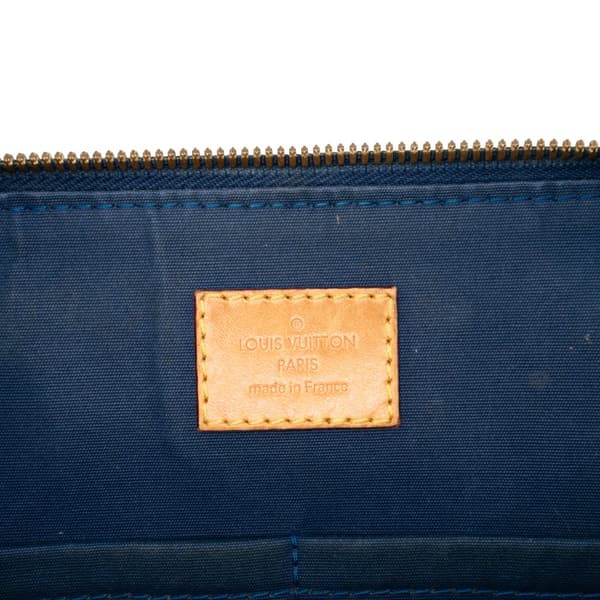 Pre-owned Louis Vuitton Monogram Vernis Alma PM Blue