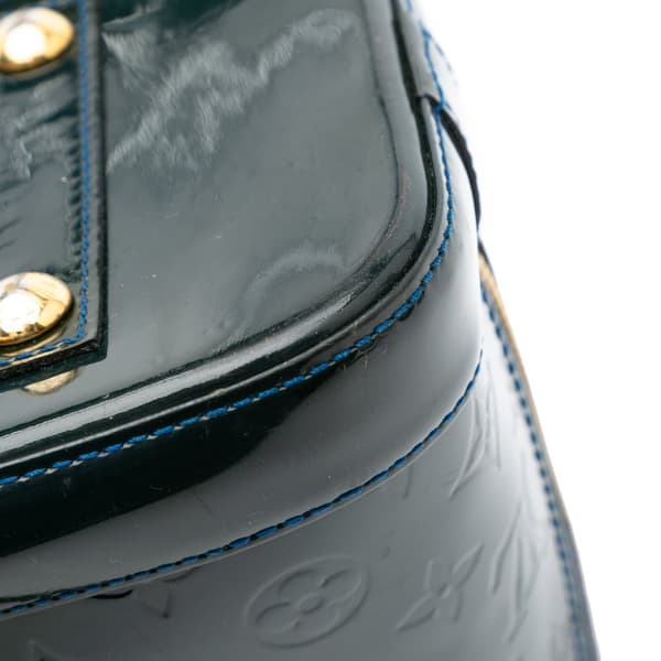 Pre-owned Louis Vuitton Monogram Vernis Alma PM Blue