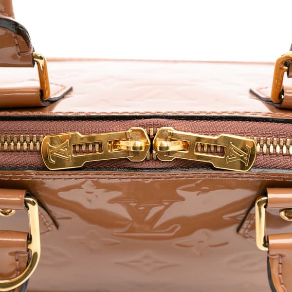 Pre-owned Louis Vuitton Monogram Vernis Alma BB Brown