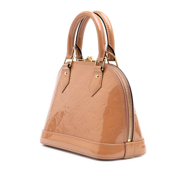 Pre-owned Louis Vuitton Monogram Vernis Alma BB Brown