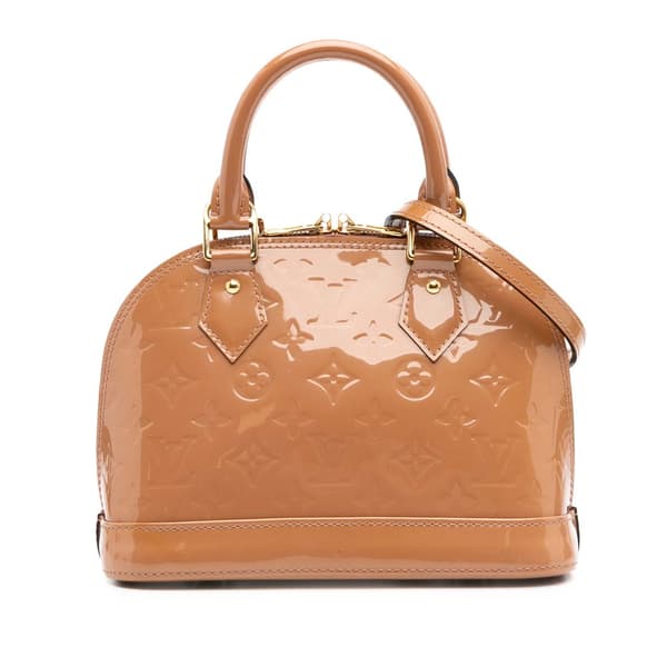 Pre-owned Louis Vuitton Monogram Vernis Alma BB Brown