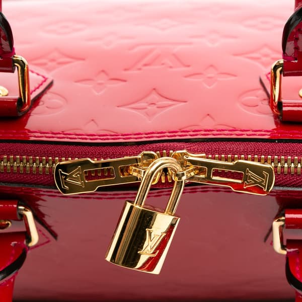 Pre-owned Louis Vuitton Monogram Vernis Alma PM Red